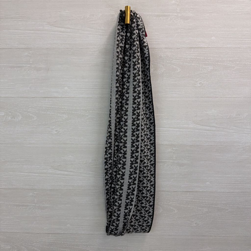 Michael Kors Grey Knit Logo Infinity Scarf