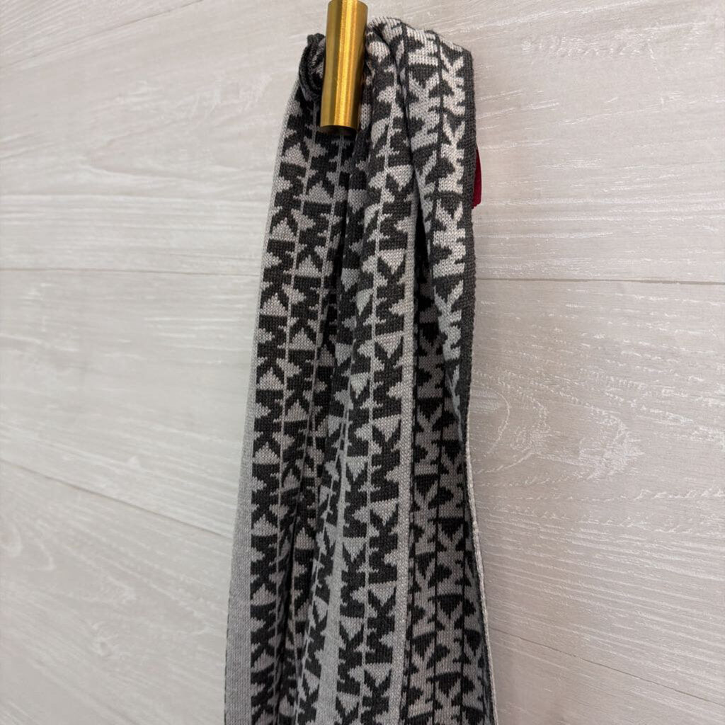 Michael Kors Grey Knit Logo Infinity Scarf