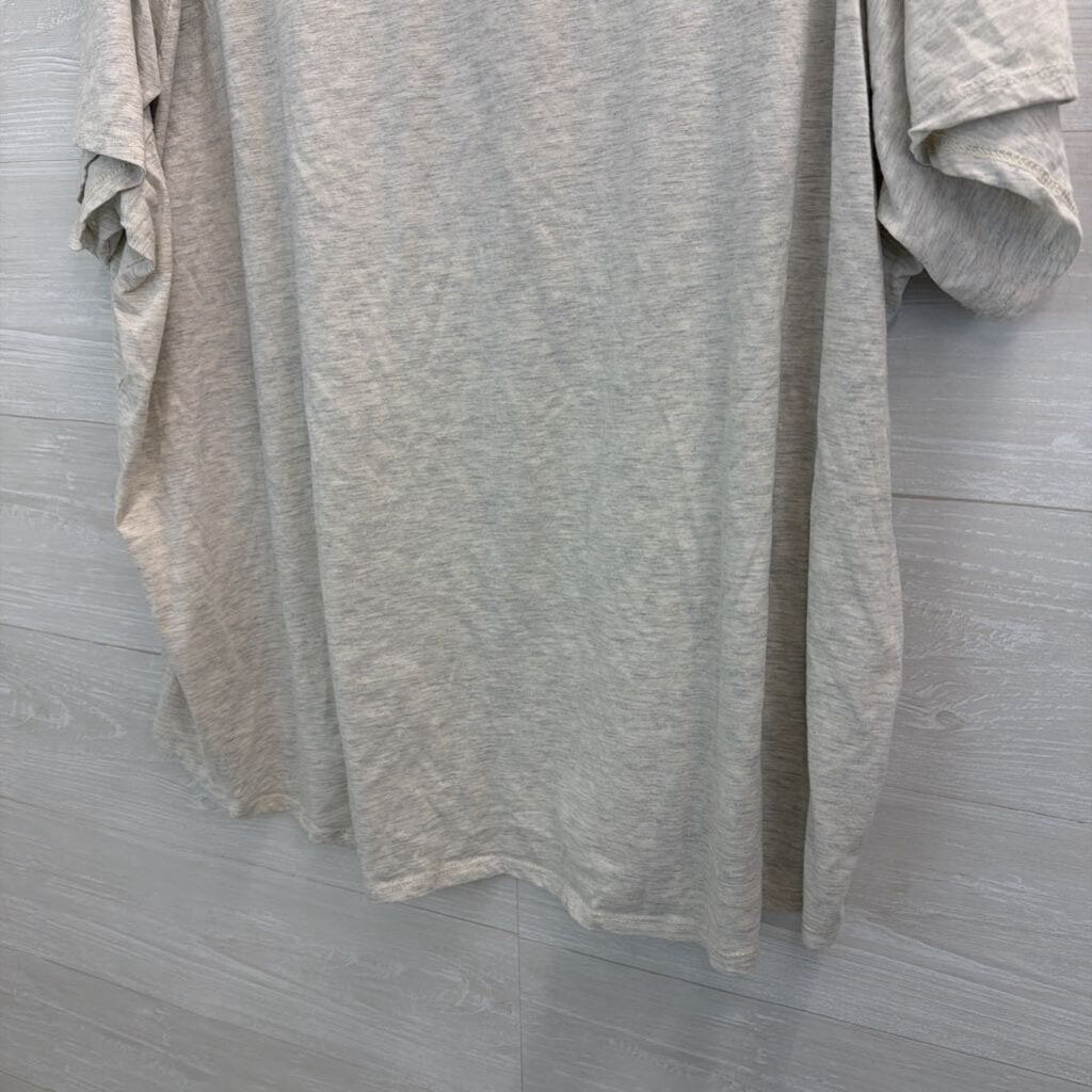 Mighty Fine Grey/ Orange Pumpkin Spice Short Sleeve Graphic Tee 4X