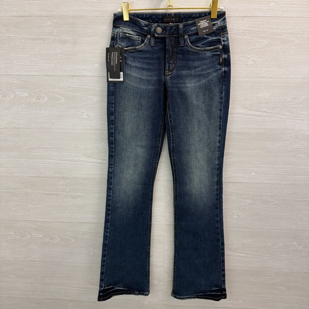 Silver Jeans Co Dark Wash Low Rise Slim Boot Jeans 24