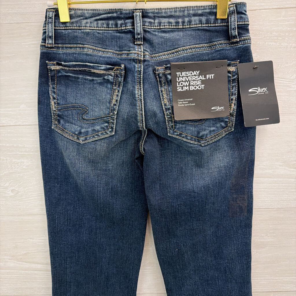 Silver Jeans Co Dark Wash Low Rise Slim Boot Jeans 24