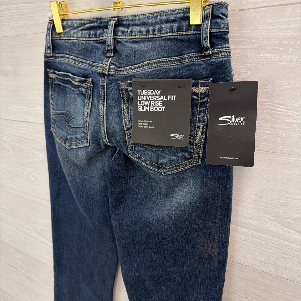 Silver Jeans Co Dark Wash Low Rise Slim Boot Jeans 24