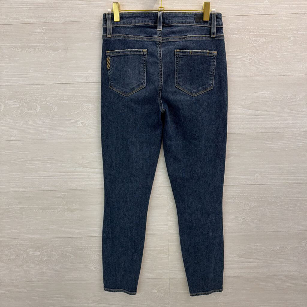 Paige Dark Wash Hoxton Crop Jeans 26