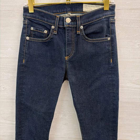 Rag and Bone Dark Wash High Rise Skinny Jeans 24