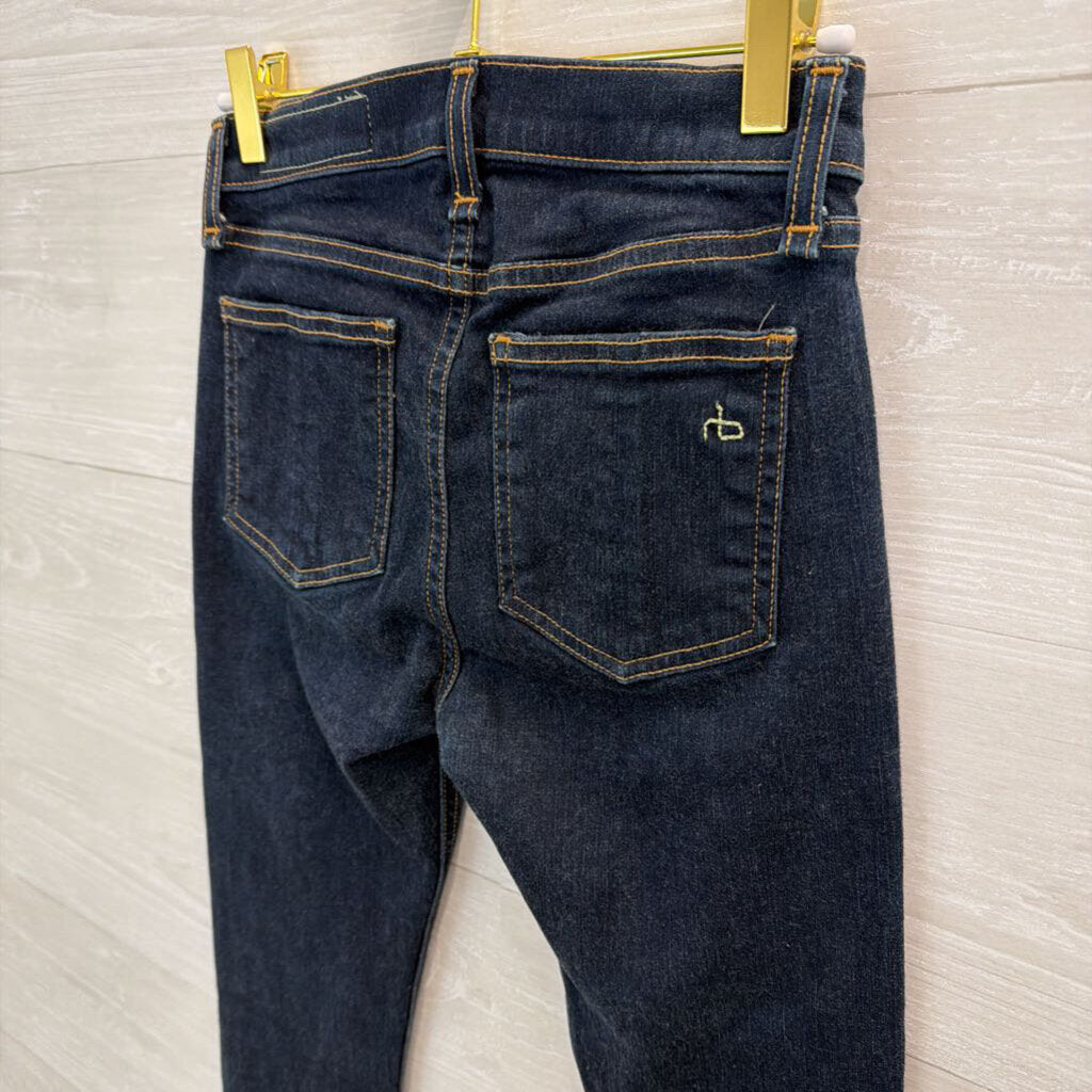 Rag and Bone Dark Wash High Rise Skinny Jeans 24
