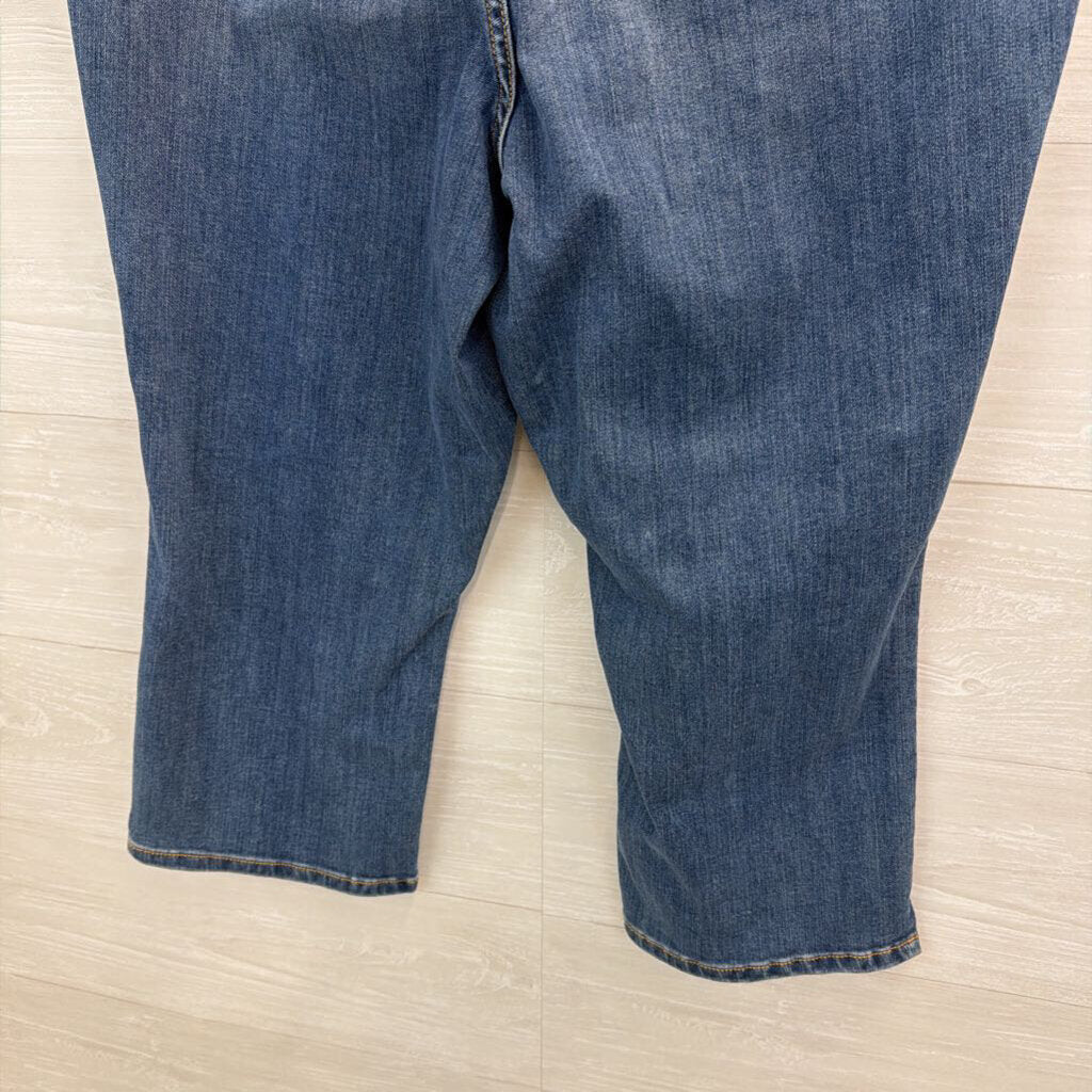 Judy Blue Medium Wash Mid Rise Skinny Fit Capri Jeans 18W