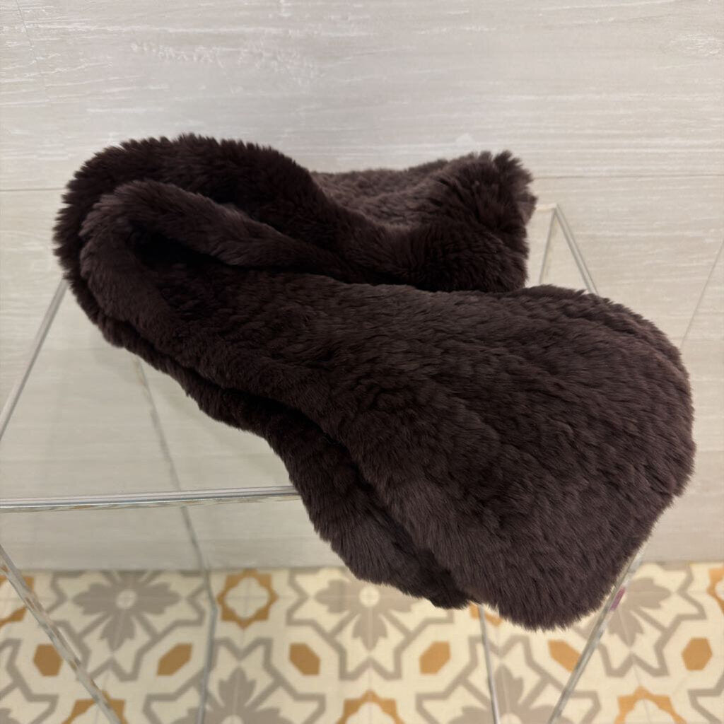 Brown Faux Fur Scarf