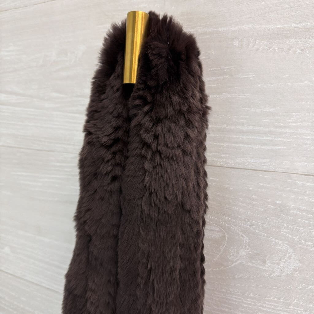Brown Faux Fur Scarf