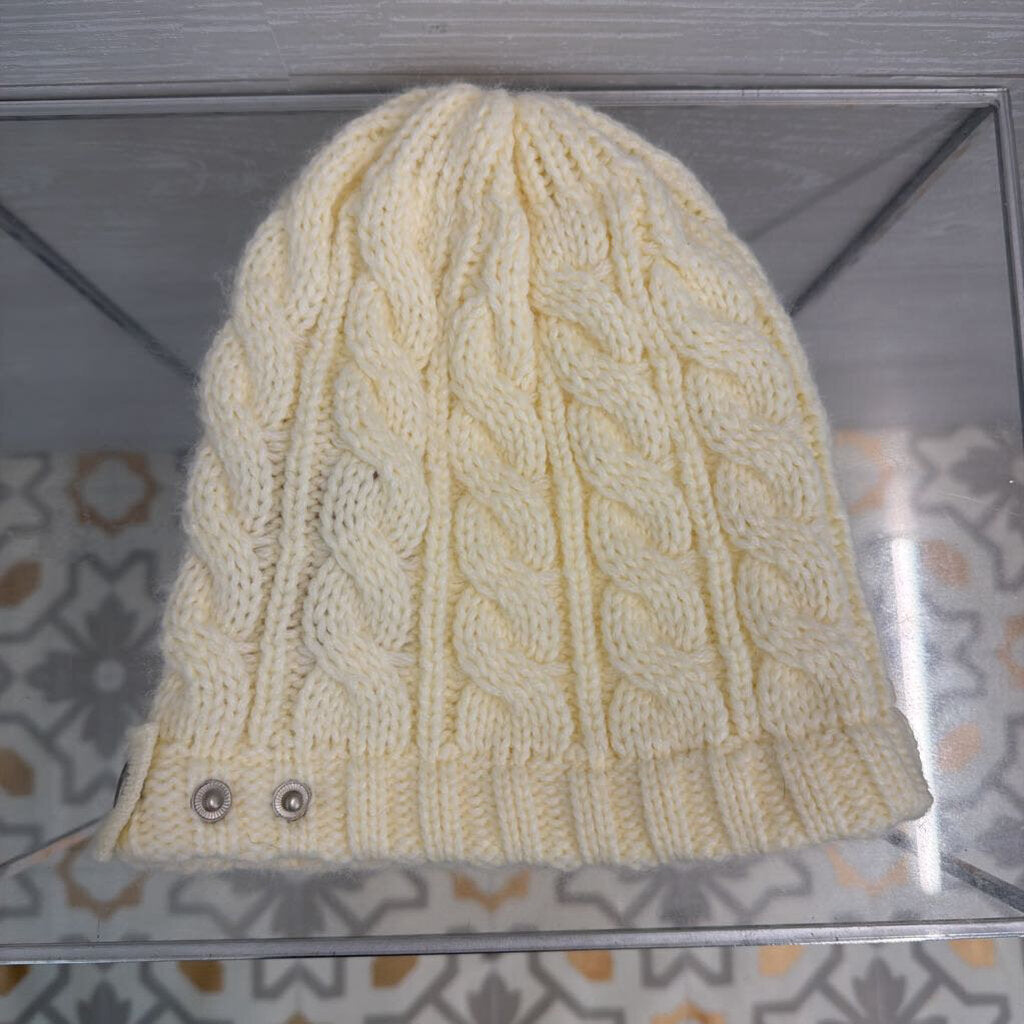 Cream Cable Knit Virginia Tech Beanie