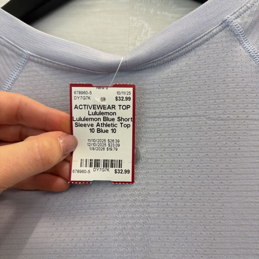Lululemon Blue Short Sleeve Athletic Top 10