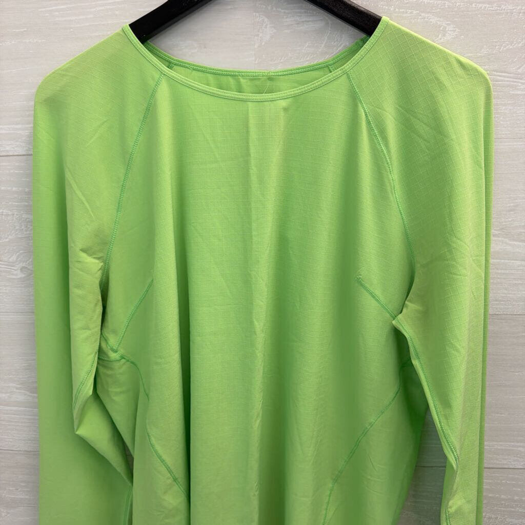 Lululemon Bright Green Textured Long Sleeve Top 10