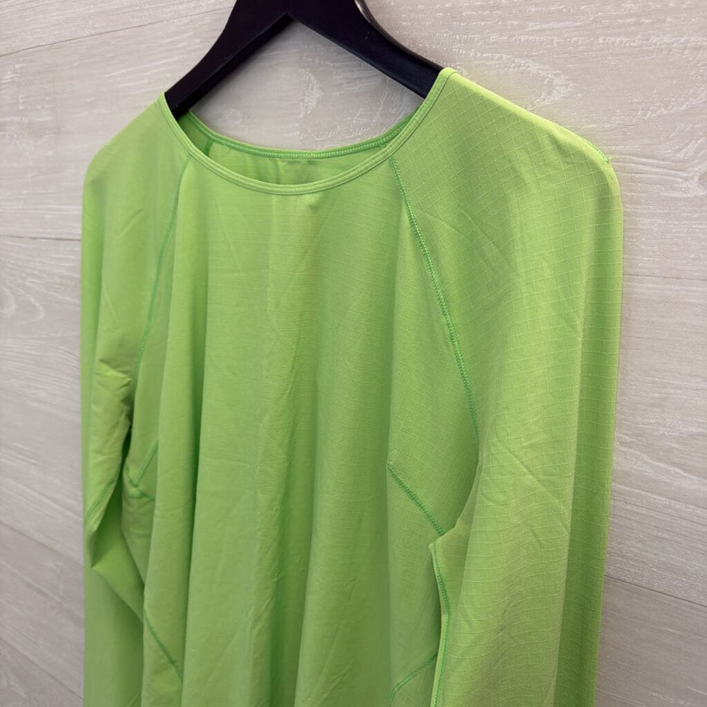 Lululemon Bright Green Textured Long Sleeve Top 10