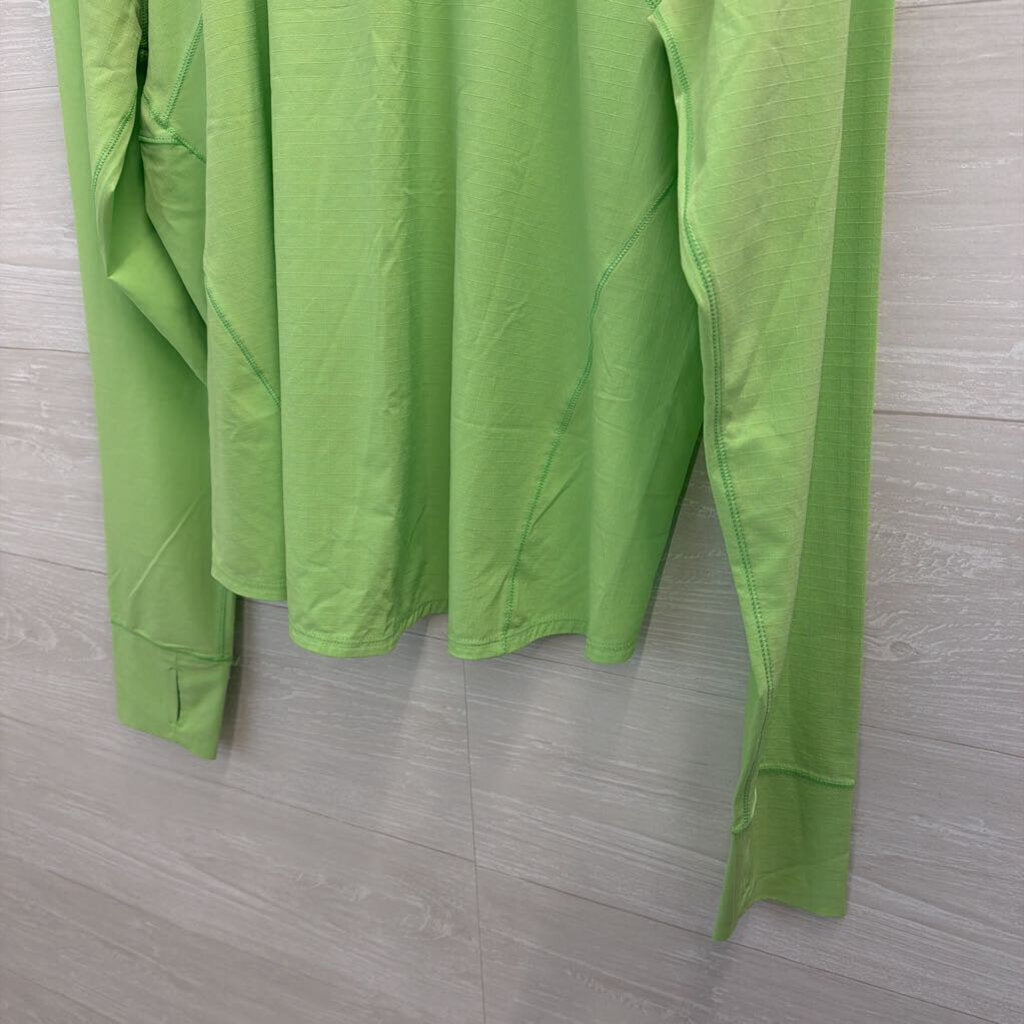 Lululemon Bright Green Textured Long Sleeve Top 10