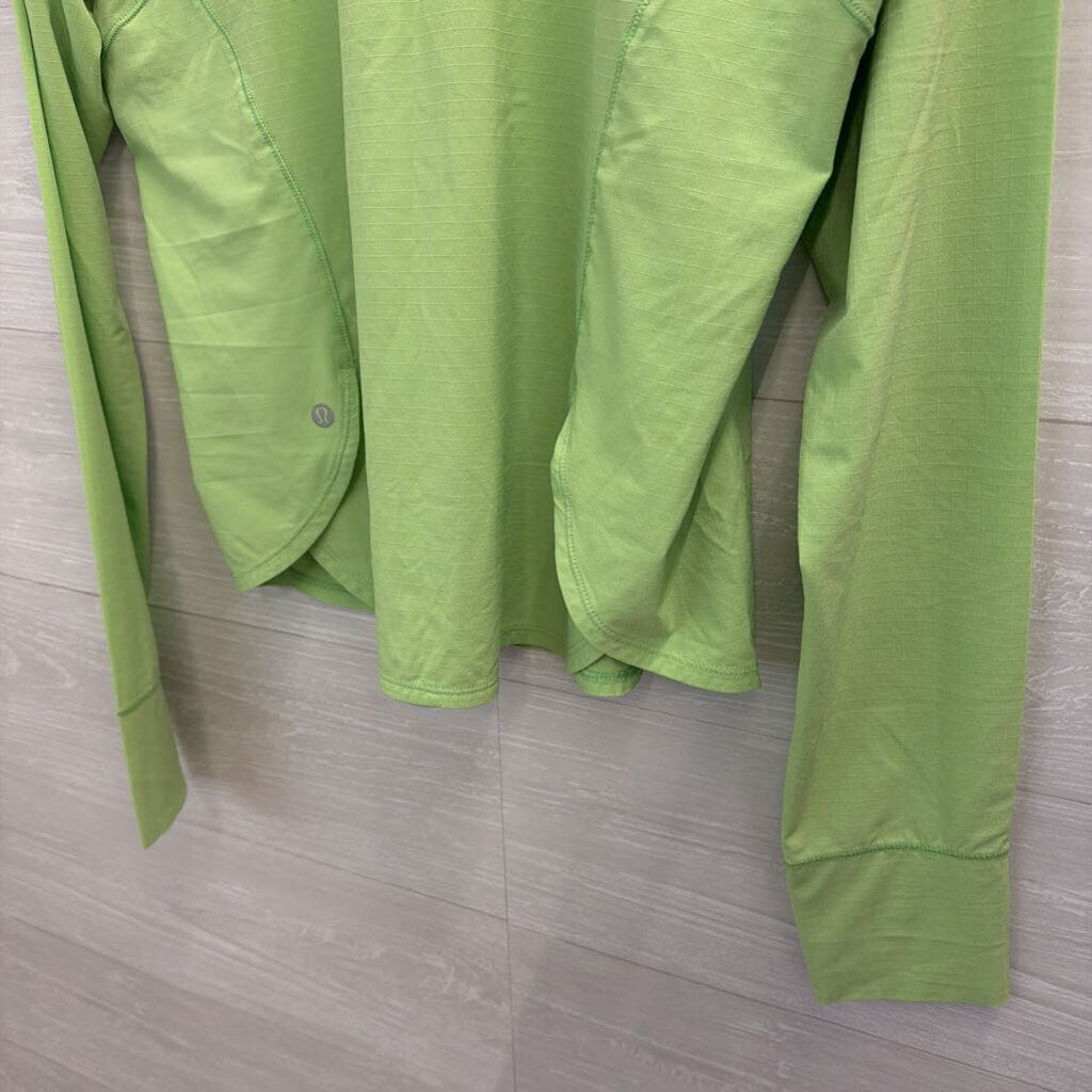 Lululemon Bright Green Textured Long Sleeve Top 10