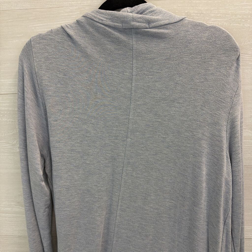 Athleta Blue Open Front Long Sleeve Sweater Top Large