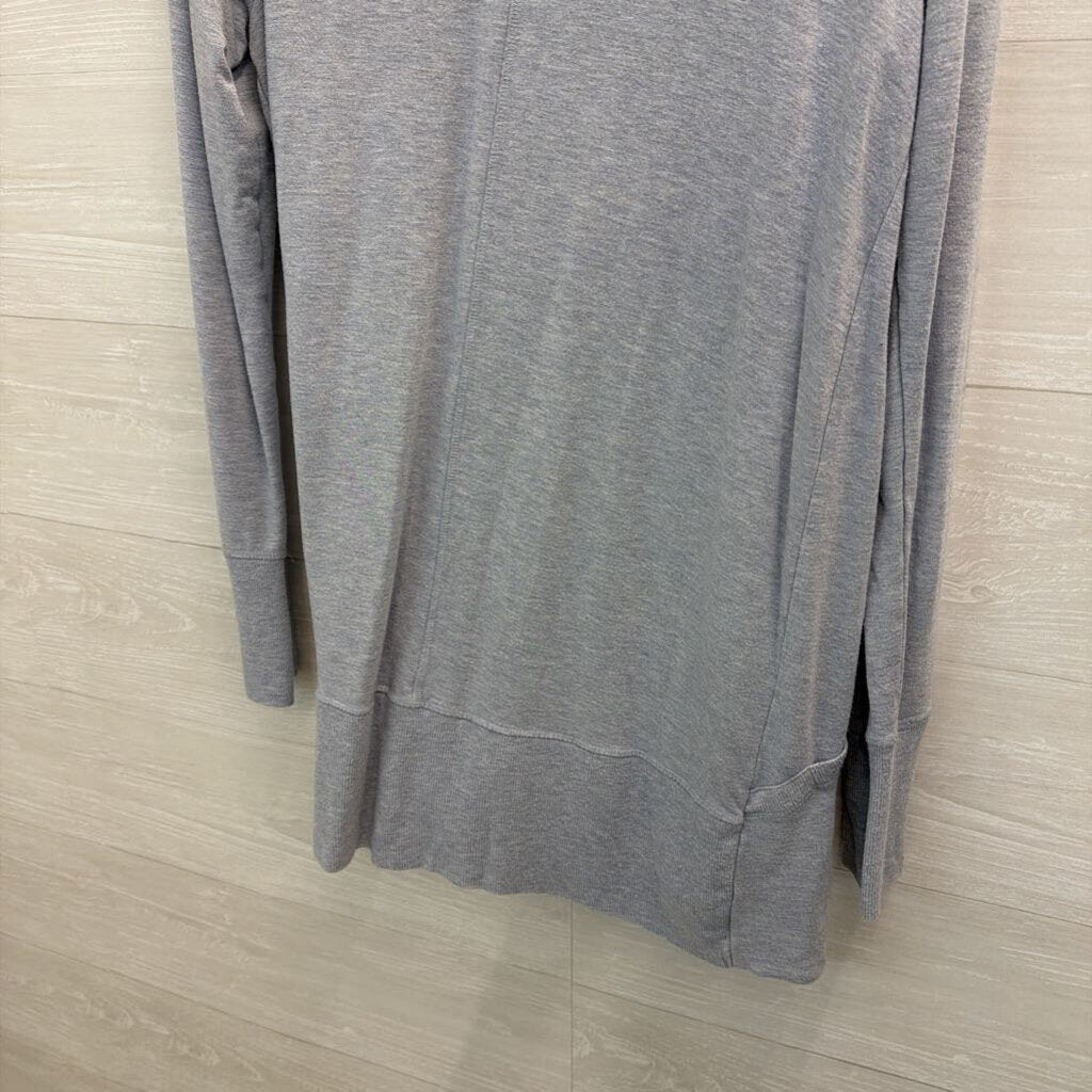 Athleta Blue Open Front Long Sleeve Sweater Top Large