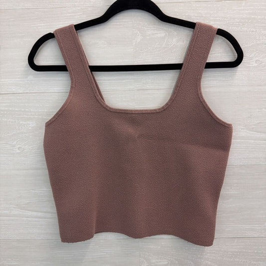 Abercrombie and Fitch Mauve Textured Cropped Tank Top Large
