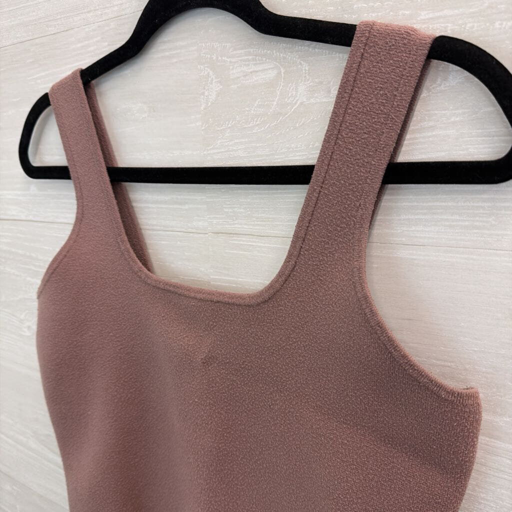 Abercrombie and Fitch Mauve Textured Cropped Tank Top Large