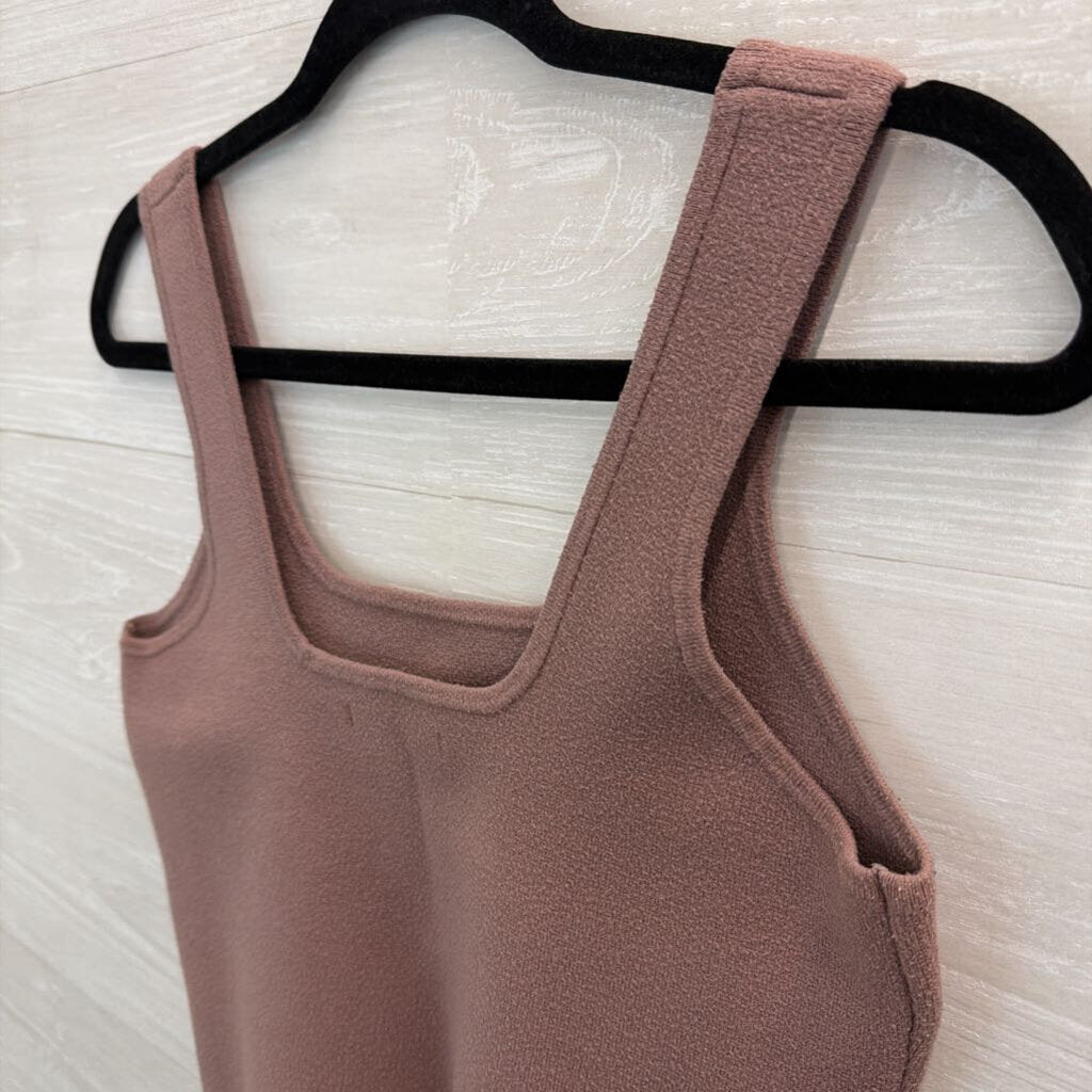 Abercrombie and Fitch Mauve Textured Cropped Tank Top Large