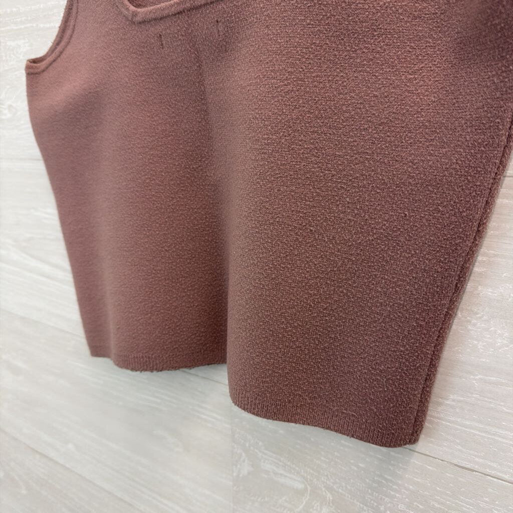 Abercrombie and Fitch Mauve Textured Cropped Tank Top Large