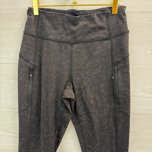 Athleta Black Print Rainier Tight Leggings Medium Tall