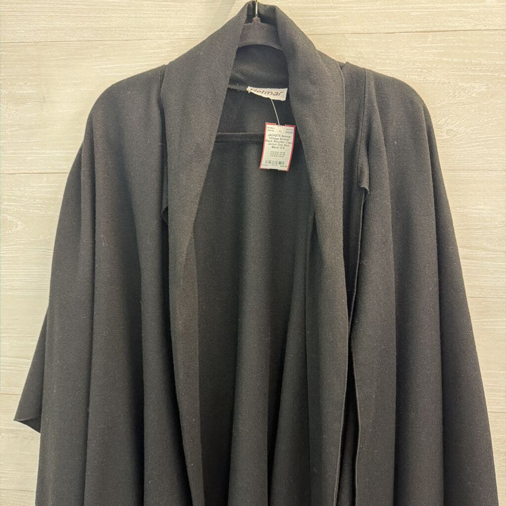 Vintage Betmar Black Shoulder Cape Jacket One Size