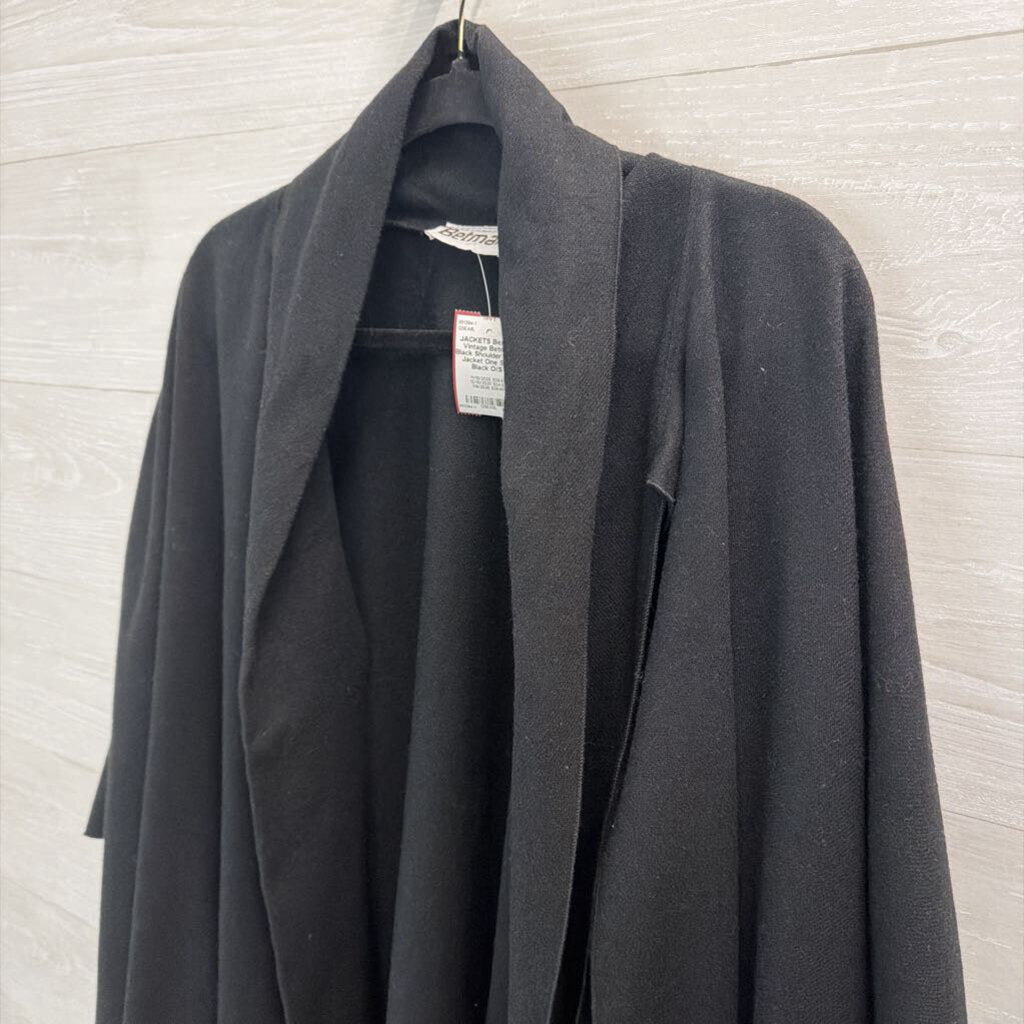 Vintage Betmar Black Shoulder Cape Jacket One Size