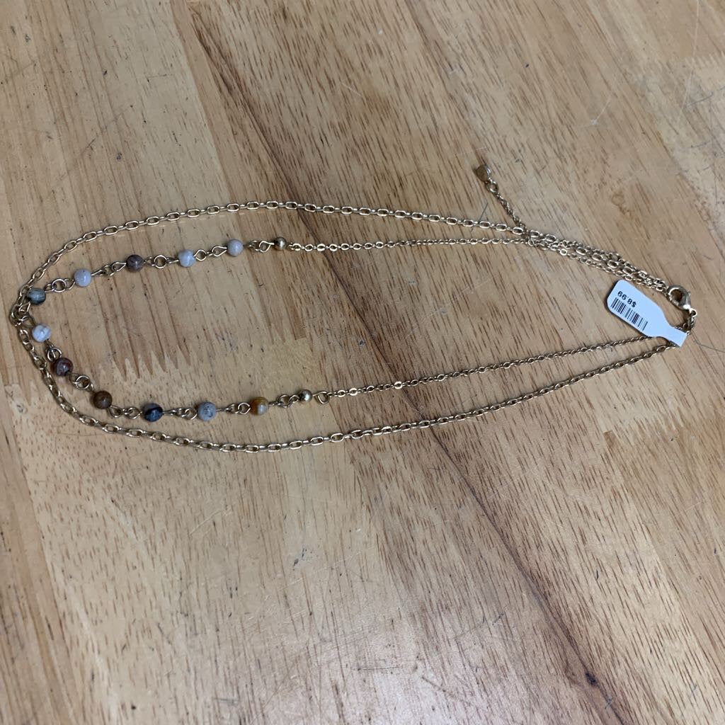 Gold/ Beaded Layered Necklace