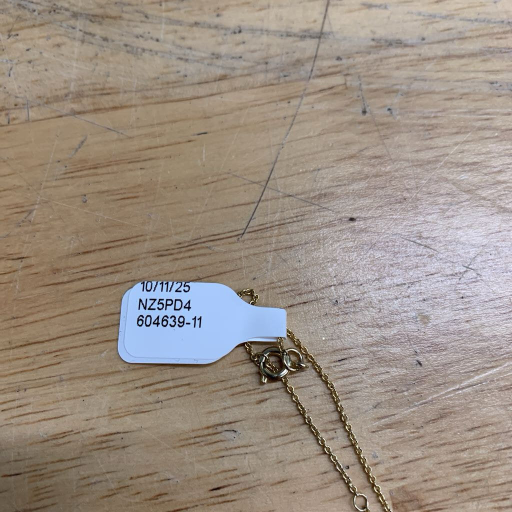 Gold Dainty Circle Pendant Necklace