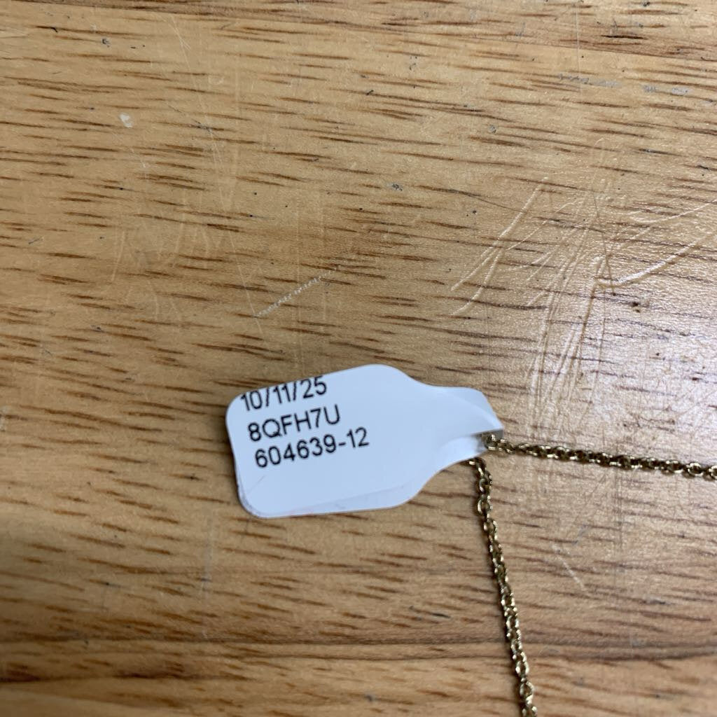 Gold/ Brown Bar Pendant Necklace