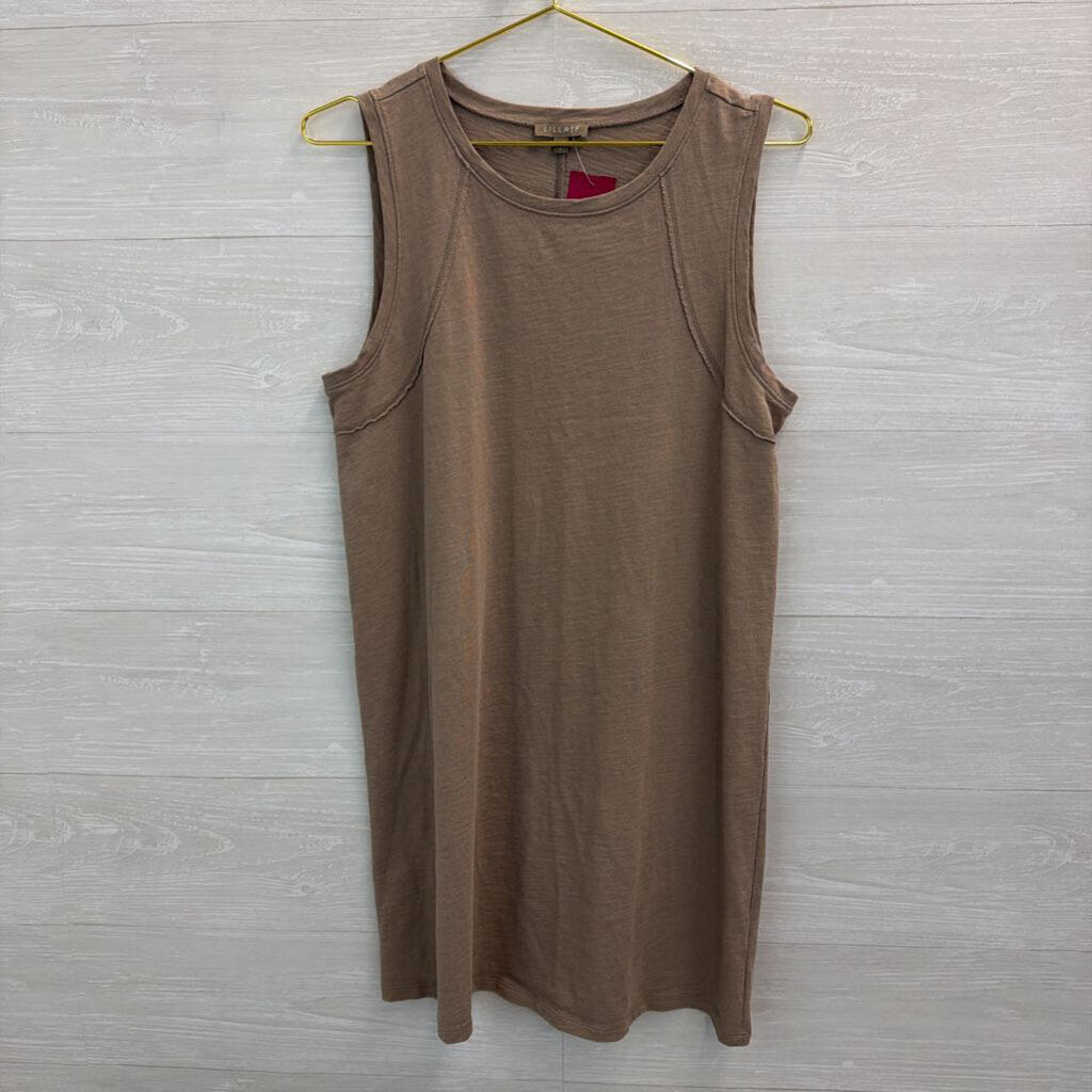 Lilla P Grey Sleeveless Shift Dres Large