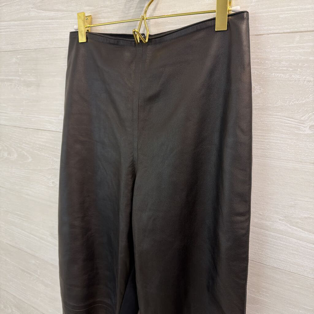 Isabel Black Faux Leather Skinny Leg Pants 4
