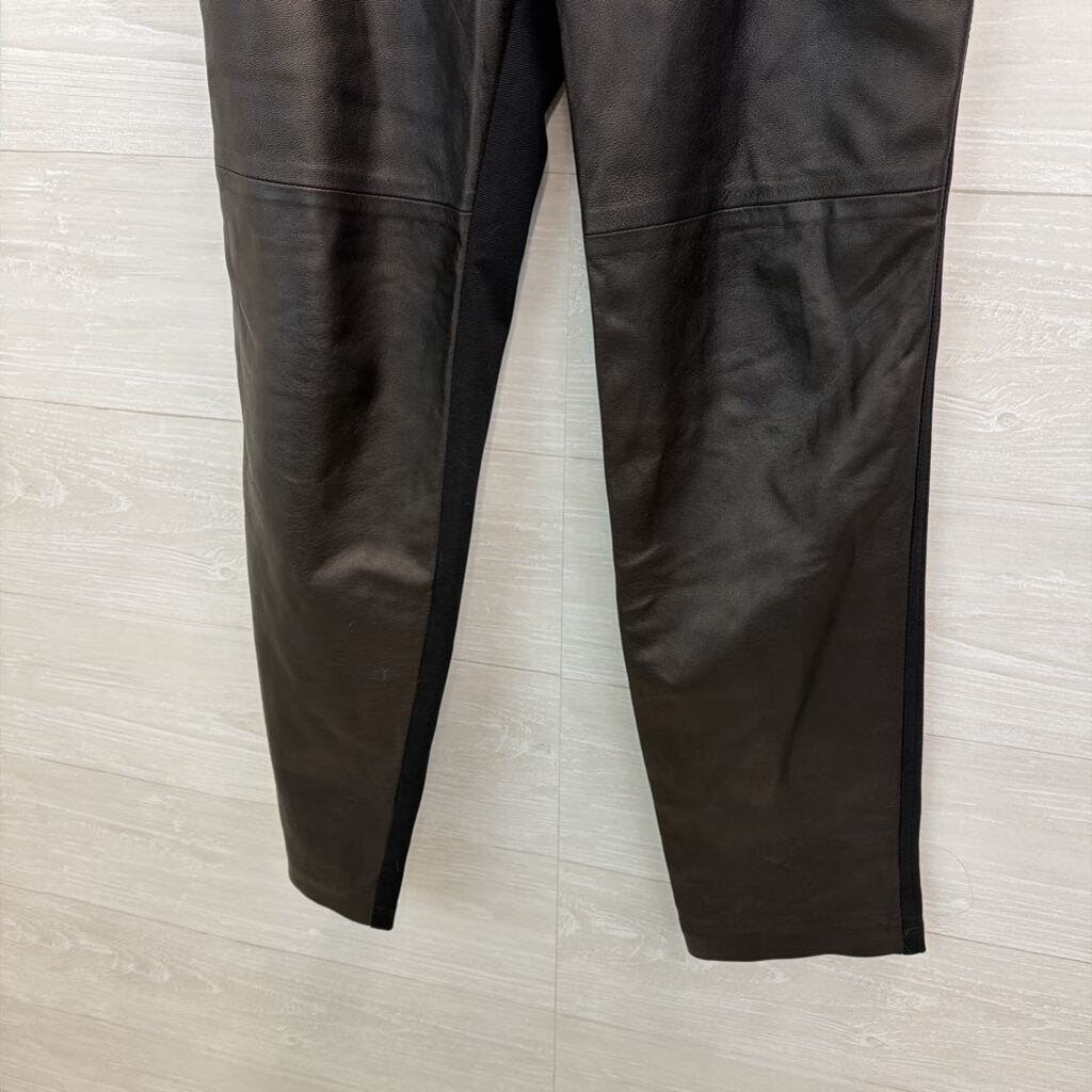 Isabel Black Faux Leather Skinny Leg Pants 4