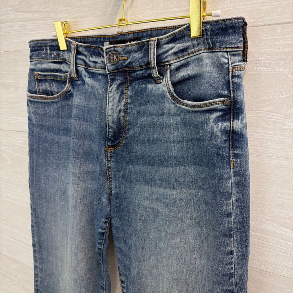 Kut Medium Wash Ana High Rise Fab Ab Flare Jeans 8