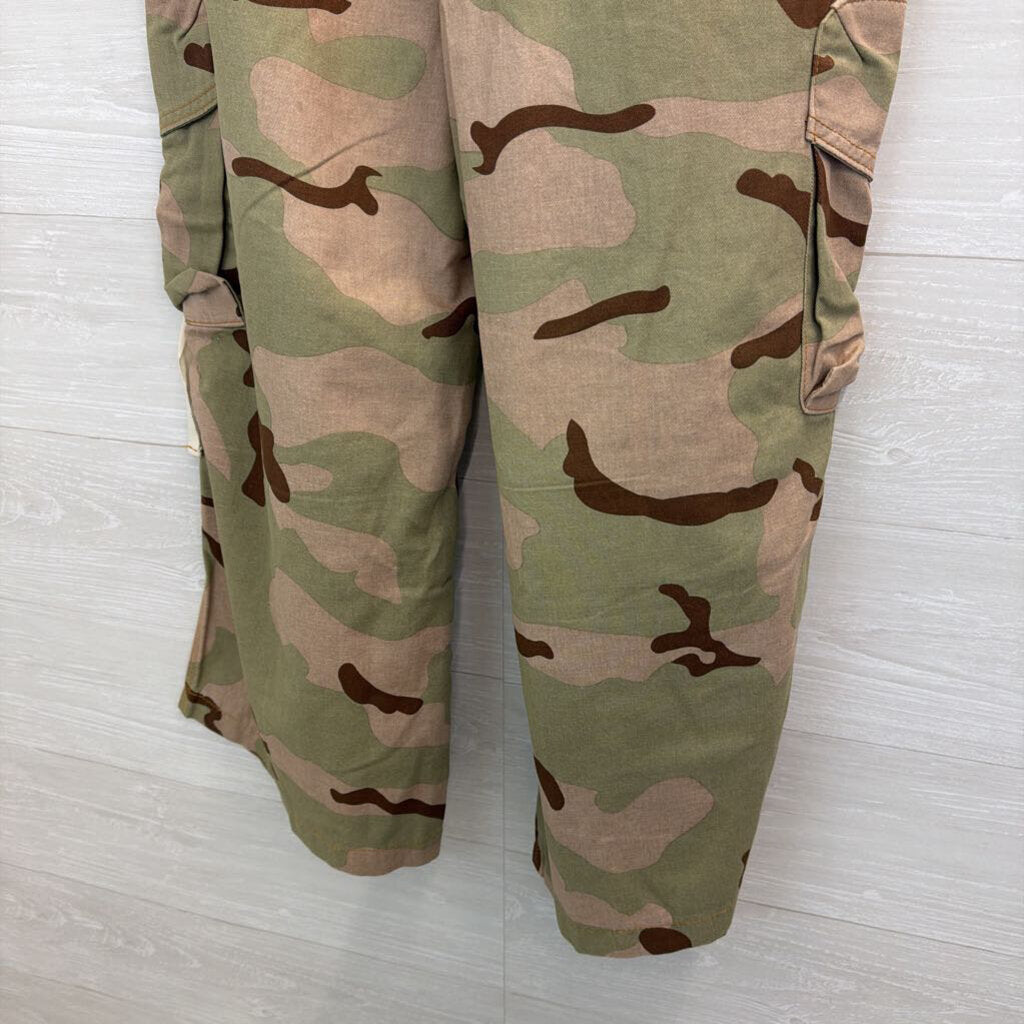 POL Green/ Brown Camo Print Cargo Wide Leg Pants Medium