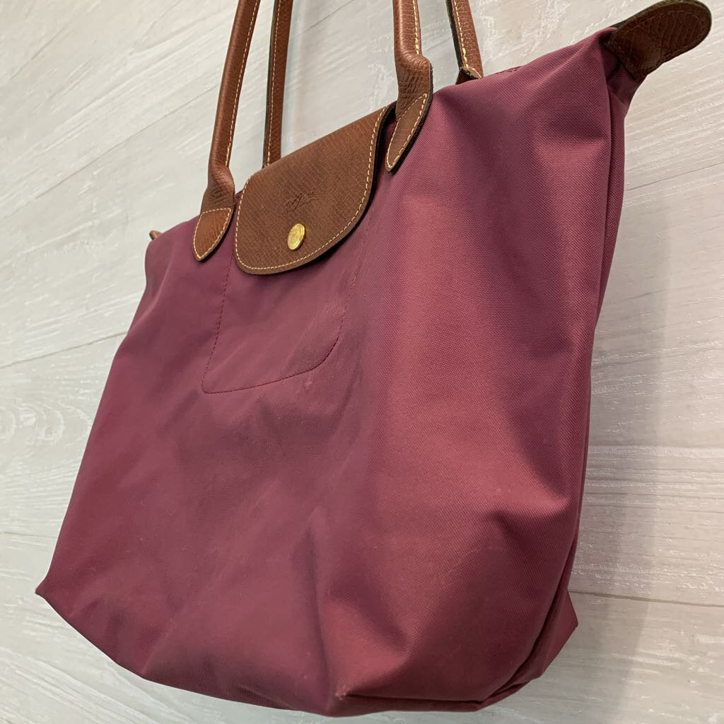 Longchamp Purple Le Pliage Original Tote Purse