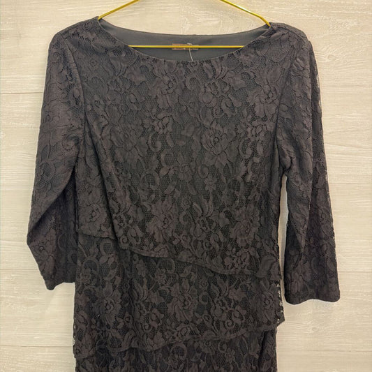 J McLaughlin Black Lace Long Sleeve Dress 8
