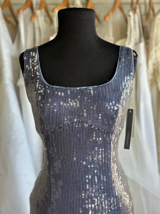 Pilcro Blue Sequin Long Formal Dress Small