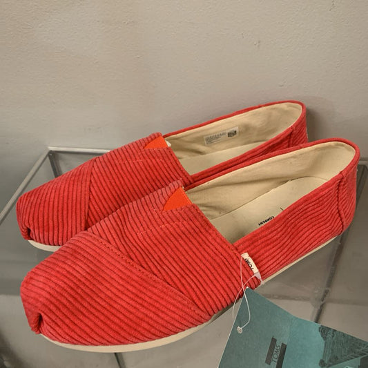 Toms Pink Corduroy Classic Slip On Shoes 8.5