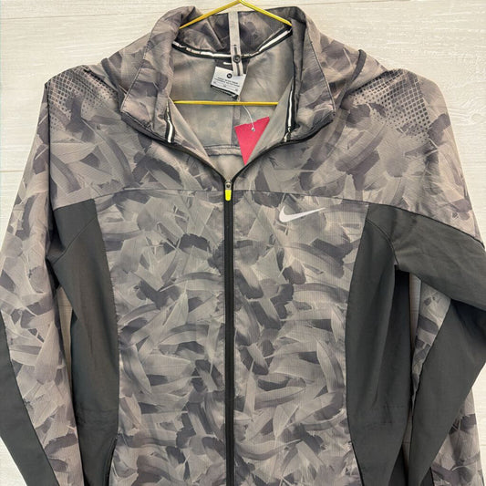 Nike Grey Print Zip Up Lightweight Jacket Medium
