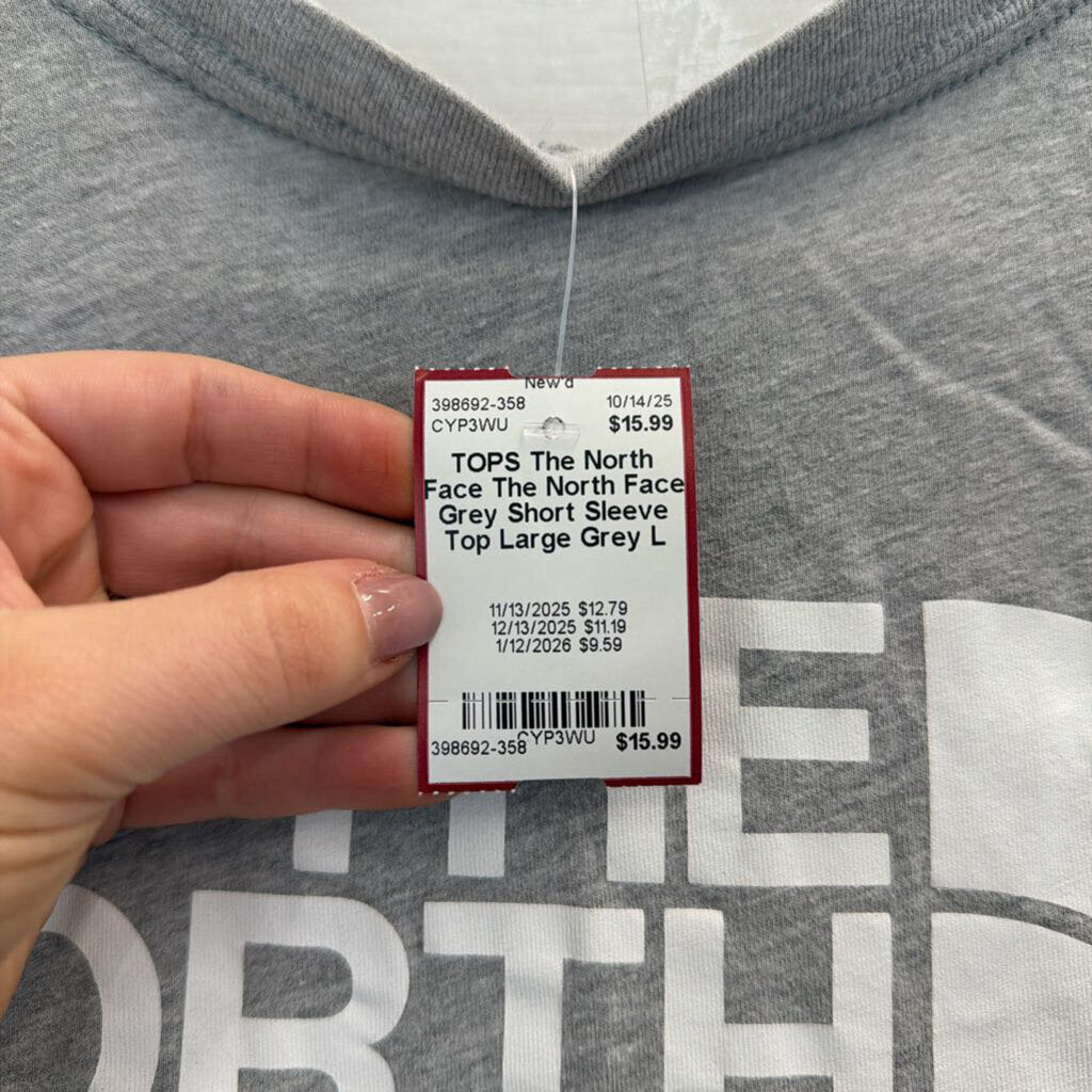 The North Face Grey Short Sleeve Top Large