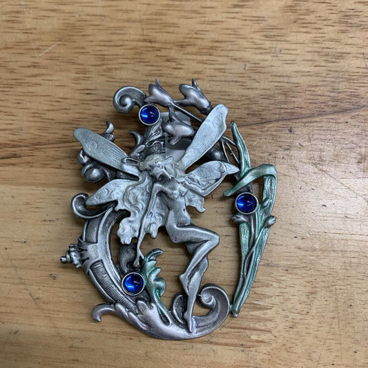 Jj Jonette Vintage Silver Fairy Pin