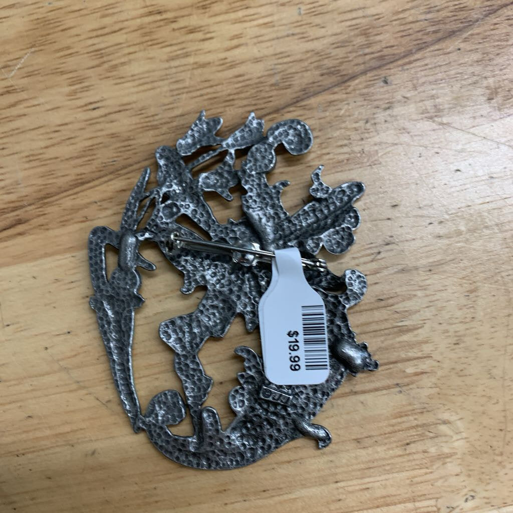 Jj Jonette Vintage Silver Fairy Pin