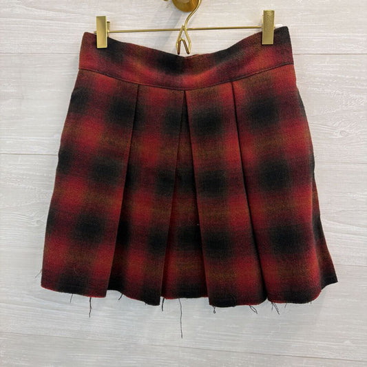 Free People Red/Black Mini Skirt