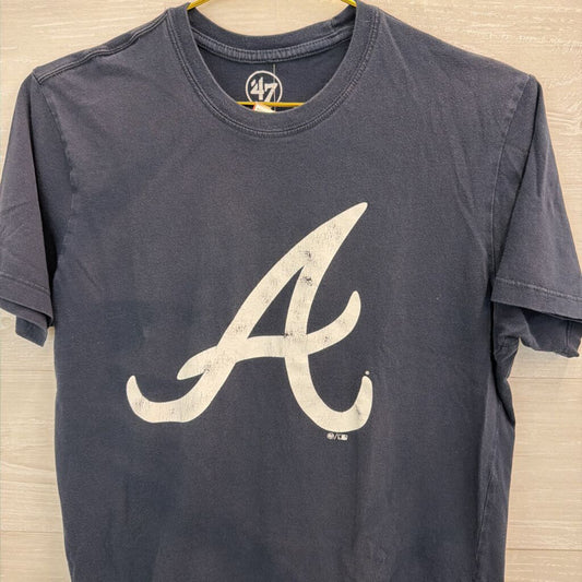 Navy Atlanta Braves Graphic Tee Small