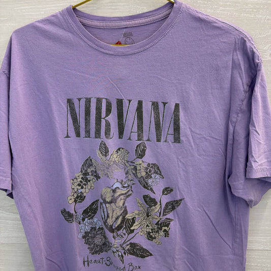 Nirvana Purple Graphic Tee Large