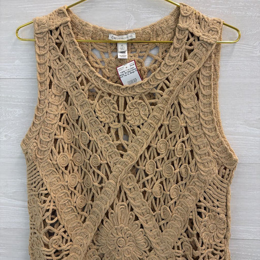 Cato Beige 3D Sleeveless Knit Top XL