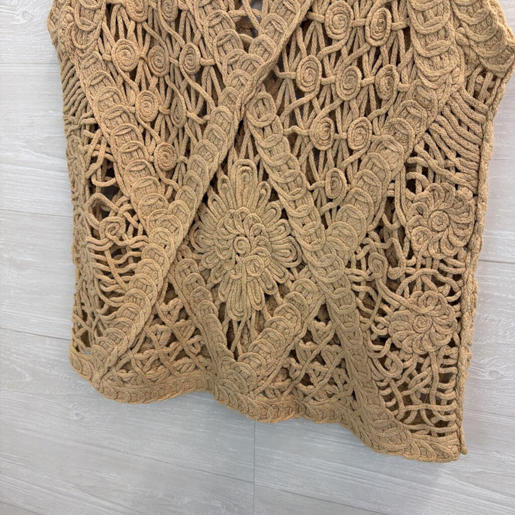 Cato Beige 3D Sleeveless Knit Top XL