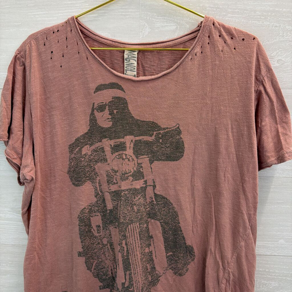 Magnolia Pearl Dusty Pink Motorcycle Tee One Size