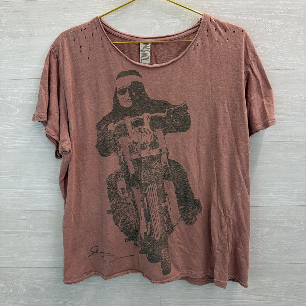 Magnolia Pearl Dusty Pink Motorcycle Tee One Size